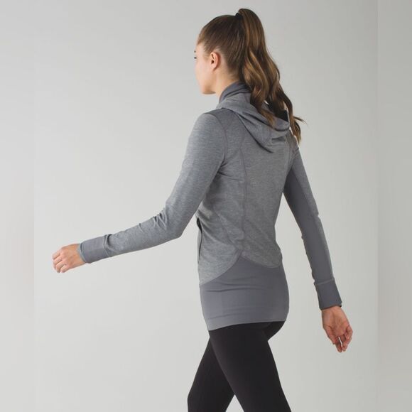 Lululemon Daily Practice Full Zip Jacket Heathered Slate 4 - Picture 3 of 12